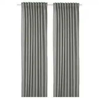 IKEA Tibast Rumsförmörkande gardiner, 1 par, mörkgrön, 145x300 cm erbjuda