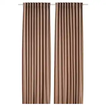 IKEA Tibast Rumsförmörkande gardiner, 1 par, mörkröd, 145x250 cm erbjuda