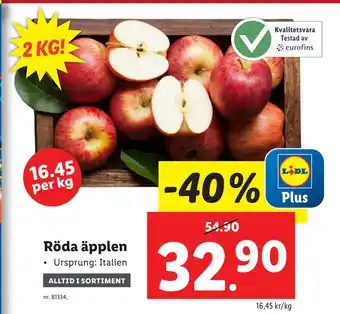 Lidl Röda äpplen erbjuda