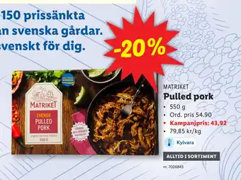 Lidl Pulled pork erbjuda