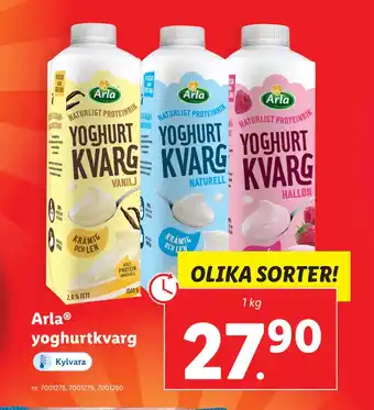 Lidl Arla yoghurtkvarg erbjuda