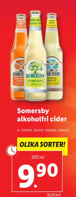 Lidl Somersby alkoholfri cider erbjuda