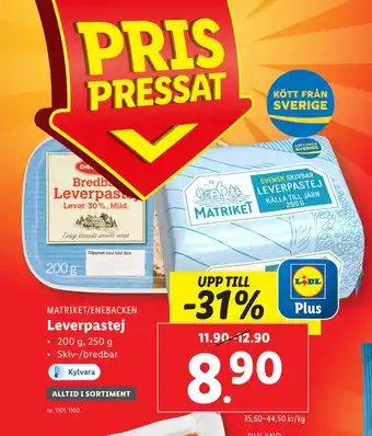 Lidl Leverpastej erbjuda