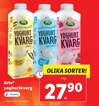 Lidl Arla yoghurtkvarg erbjuda