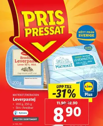 Lidl Leverpastej erbjuda