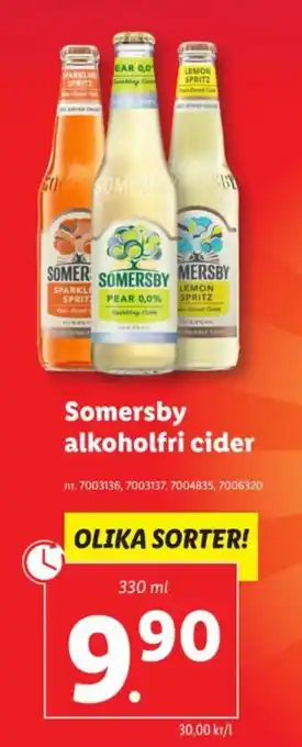 Lidl Somersby alkoholfri cider erbjuda