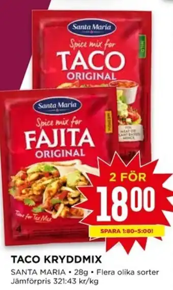 Willys TACO KRYDDMIX erbjuda