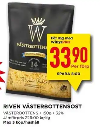 Willys RIVEN VÄSTERBOTTENSOST erbjuda