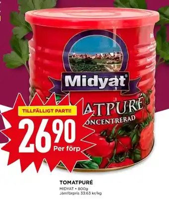 Willys TOMATPURÉ erbjuda
