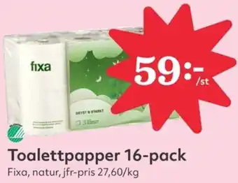Hemköp Toalettpapper 16-pack erbjuda