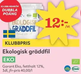 Hemköp Ekologisk gräddfil erbjuda