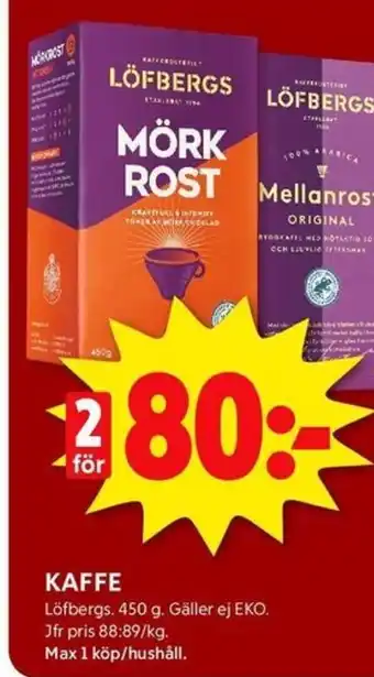 ICA Kvantum KAFFE erbjuda