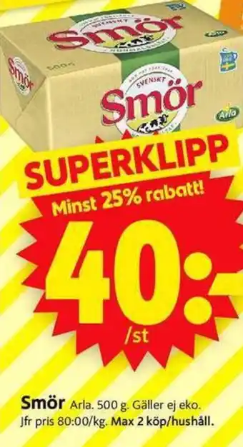 ICA Supermarket Smör erbjuda