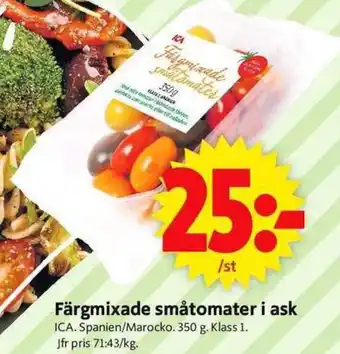 ICA Supermarket Färgmixade småtomater i ask erbjuda