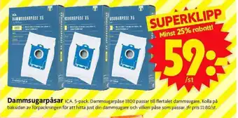 ICA Supermarket Dammsugarpåsar erbjuda