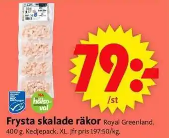 ICA Supermarket Frysta skalade räkor erbjuda