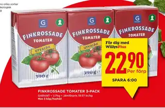 Willys Garant tomater erbjuda