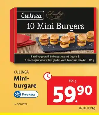 Lidl Culinea hamburgare erbjuda