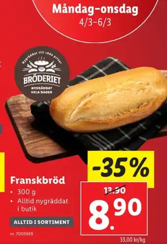 Lidl Lidl butiksbakat matbröd erbjuda
