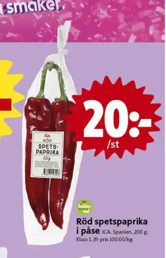 ICA Nära Ica paprika erbjuda