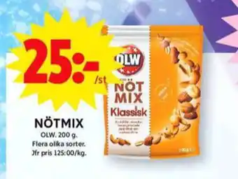 ICA Maxi Olw nötmix erbjuda