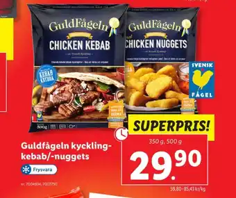 Lidl Guldfågeln kycklingkebab erbjuda