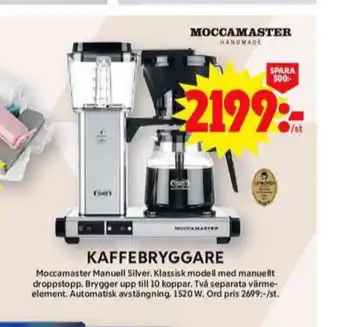 ICA Maxi Moccamaster kaffebryggare erbjuda