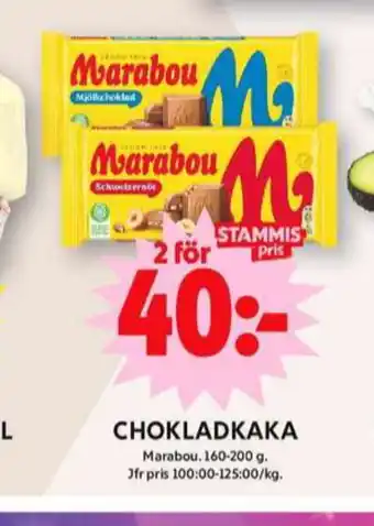 ICA Maxi Marabou chokladkaka mjölkchoklad erbjuda