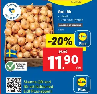 Lidl Lidl lök erbjuda