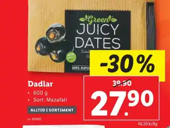 Lidl Green dadlar erbjuda
