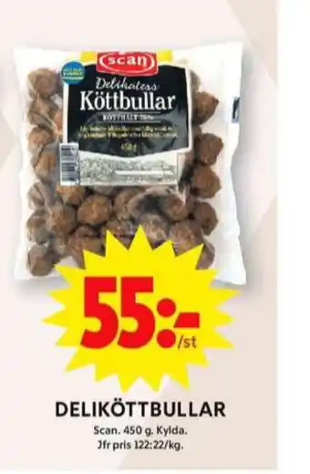 ICA Maxi Scan köttbullar erbjuda
