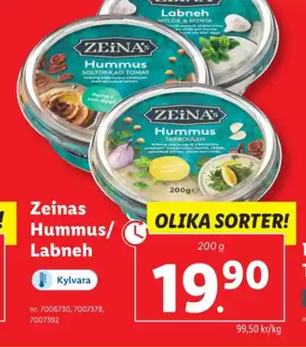 Lidl Zeinas hummus erbjuda