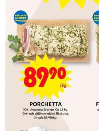 ICA Maxi Ica porchetta erbjuda