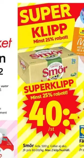 ICA Supermarket Svenskt smör erbjuda