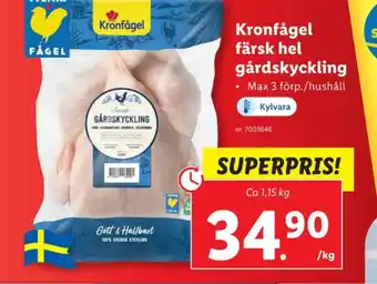 Lidl Kronfågel kyckling erbjuda