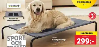 Lidl Zoofari hund-/kattsäng erbjuda
