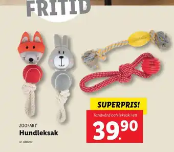 Lidl Zoofari hundleksak erbjuda