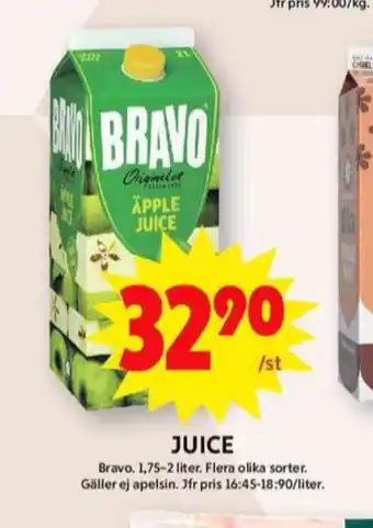 ICA Maxi Bravo juice erbjuda