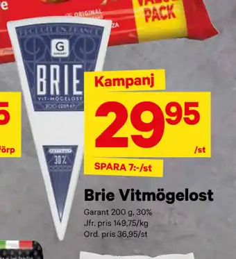 City Gross Brie Vitmögelost erbjuda