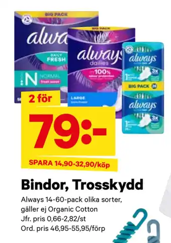 City Gross Bindor, Trosskydd erbjuda