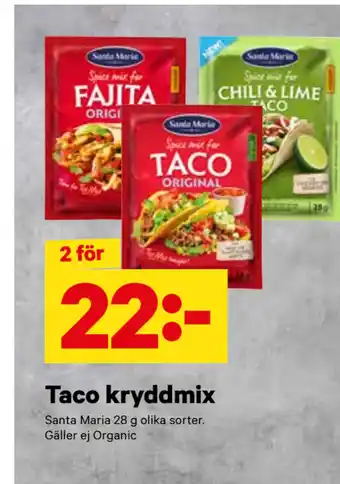City Gross Taco kryddmix erbjuda