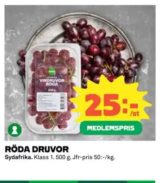 Coop RÖDA DRUVOR erbjuda