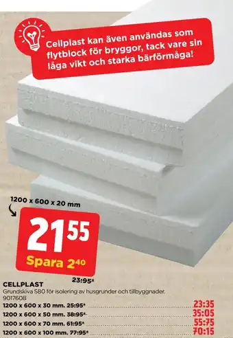Jem&Fix CELLPLAST erbjuda