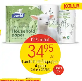 EKO Lambi hushållspapper 4-pack erbjuda