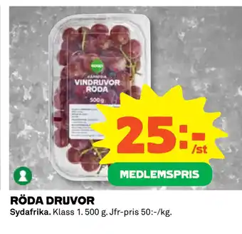 Coop Konsum RÖDA DRUVOR erbjuda