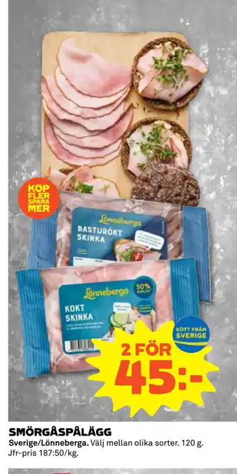 Coop Konsum SMÖRGÅSPÅLÄGG erbjuda