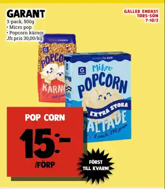 MatArket GARANT erbjuda