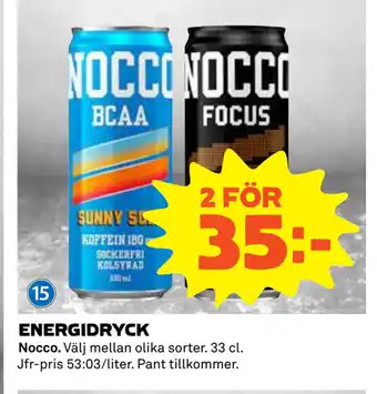 Coop Konsum ENERGIDRYCK erbjuda