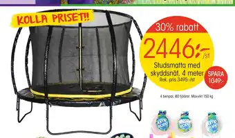 EKO Studsmatta med skyddsnät, 4 meter erbjuda