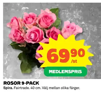 Coop Daglivs ROSOR 9-PACK erbjuda